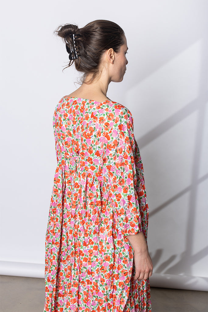 Abito Dress Newpride Lungo Lavato - Fiori Rosa B