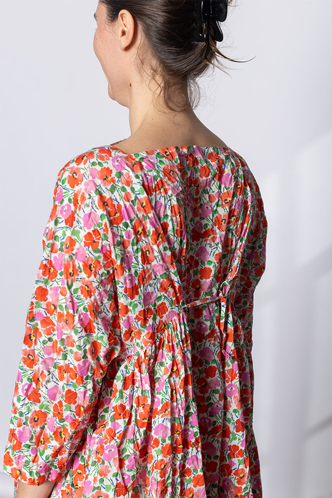 Abito Dress Newpride Lungo Lavato - Fiori Rosa B