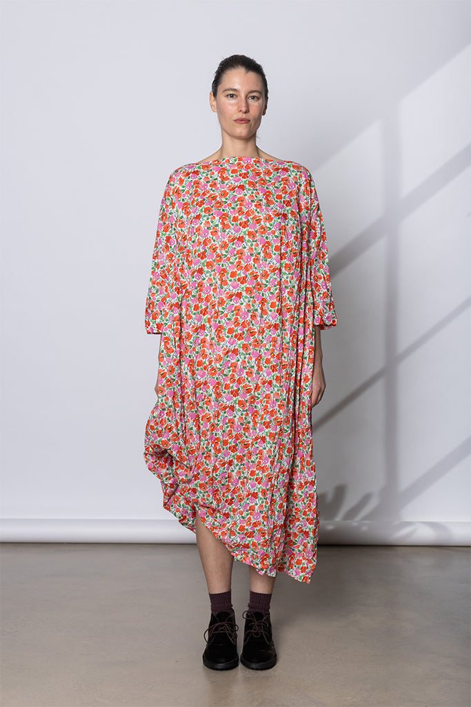 Abito Dress Newpride Lungo Lavato - Fiori Rosa B