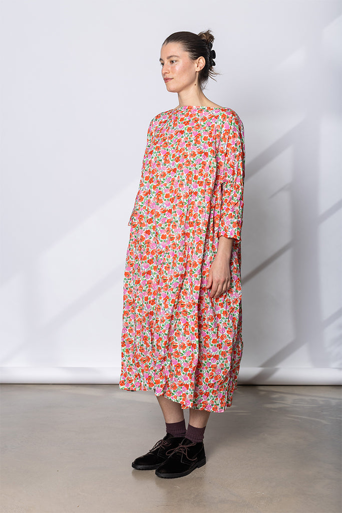 Abito Dress Newpride Medio 115 Lavato - Fiori Rosa B