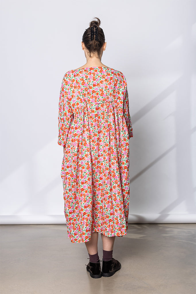 Abito Dress Newpride Medio 115 Lavato - Fiori Rosa B