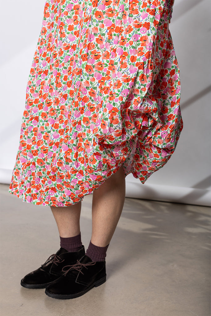 Abito Dress Newpride Medio 115 Lavato - Fiori Rosa B