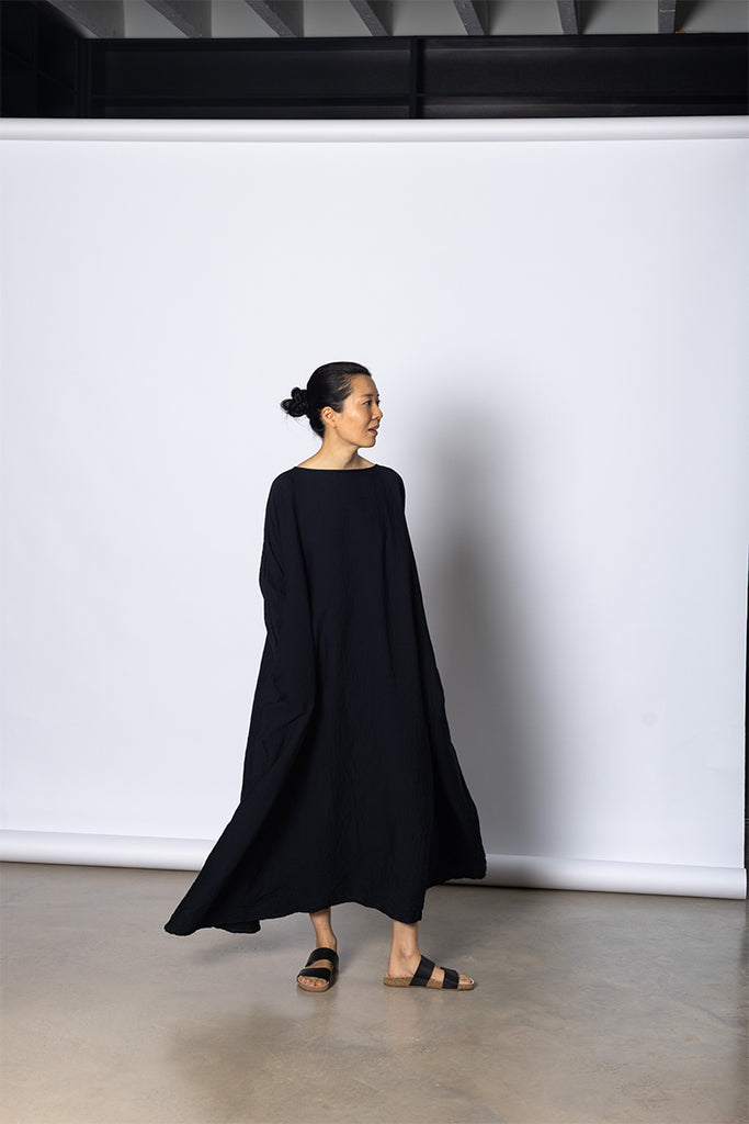Abito Dress Spicchi Taglio Lavato - Black