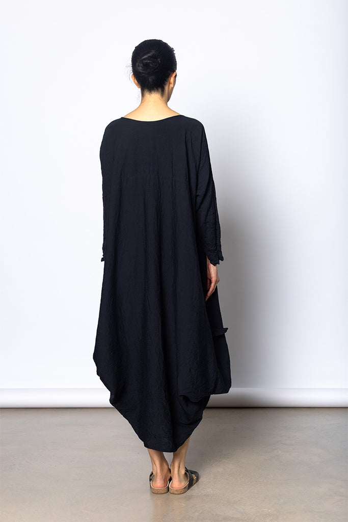 Abito Dress Spicchi Taglio Lavato - Black