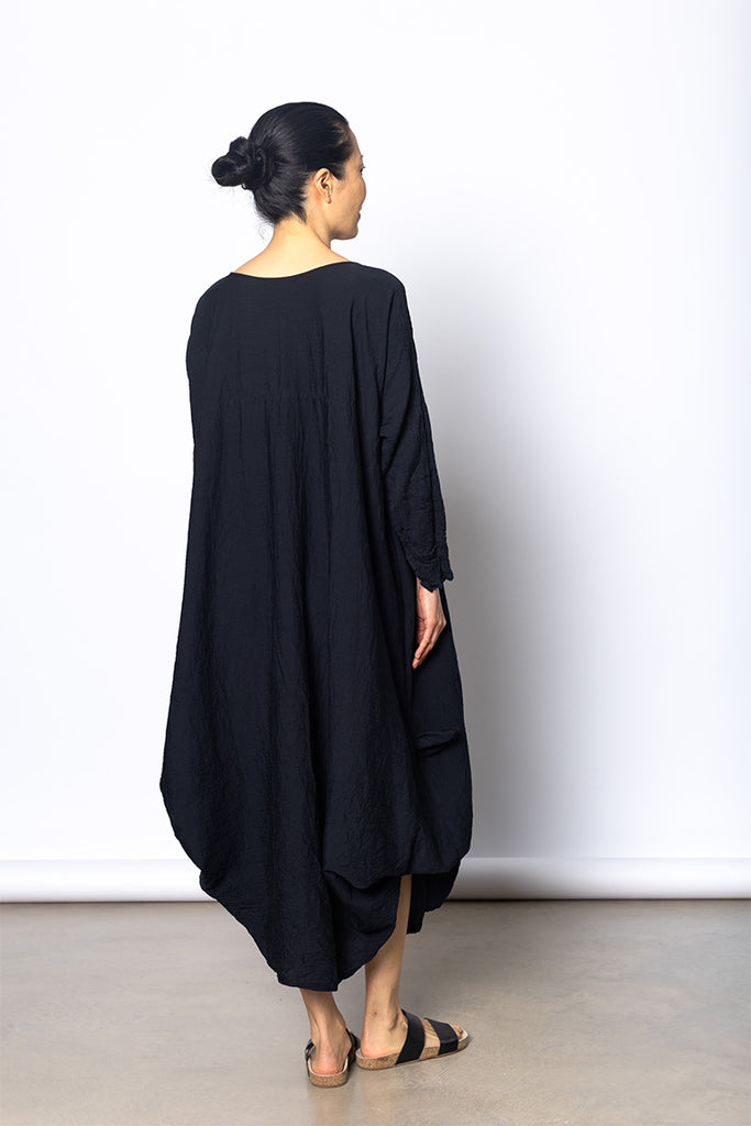 Abito Dress Spicchi Taglio Lavato - Black