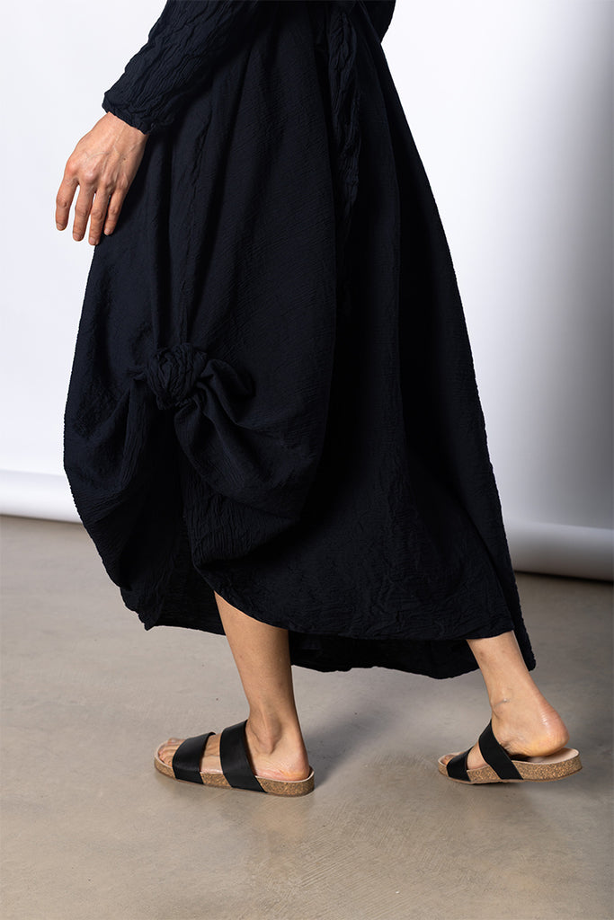 Abito Dress Spicchi Taglio Lavato - Black