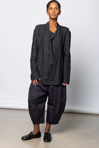 Ascot Blouse - Squid Ink