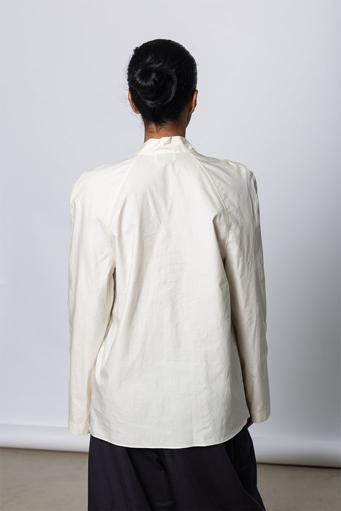 Ascot Blouse - Light Cream