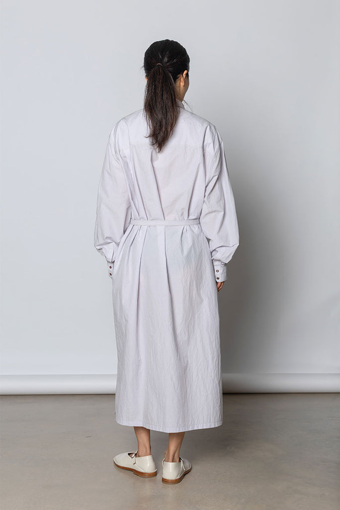 Asymmetrical Shirt Dress - Misty Lilac