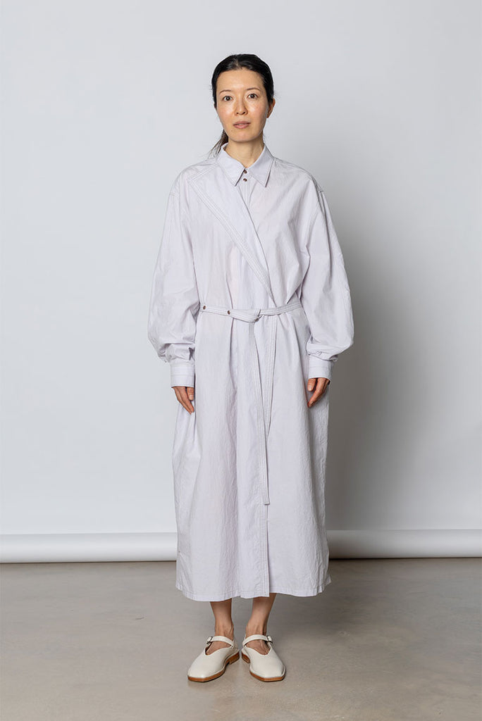 Asymmetrical Shirt Dress - Misty Lilac