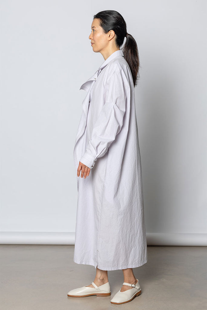 Asymmetrical Shirt Dress - Misty Lilac