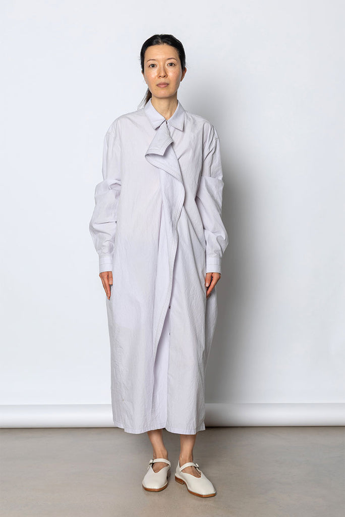 Asymmetrical Shirt Dress - Misty Lilac