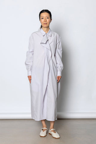 Asymmetrical Shirt Dress - Misty Lilac