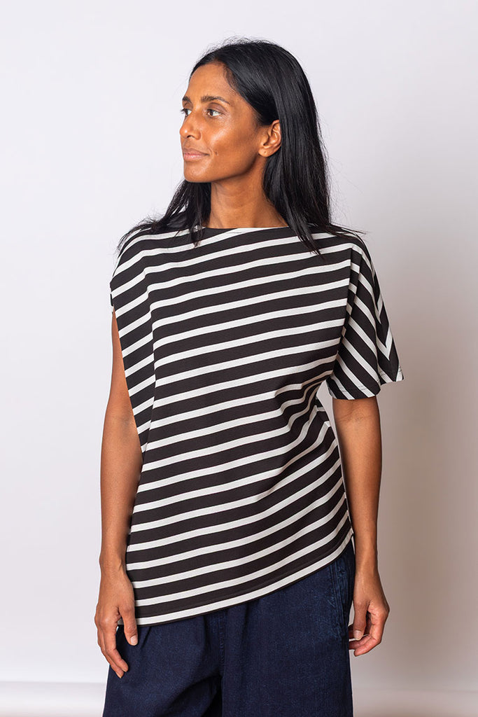Asymmetrical Striped T-Shirt