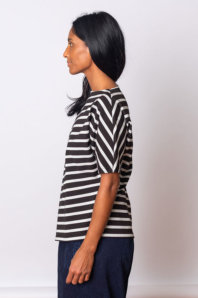 Asymmetrical Striped T-Shirt