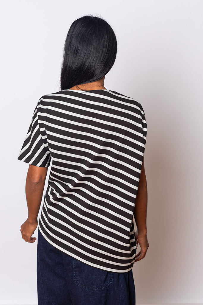 Asymmetrical Striped T-Shirt