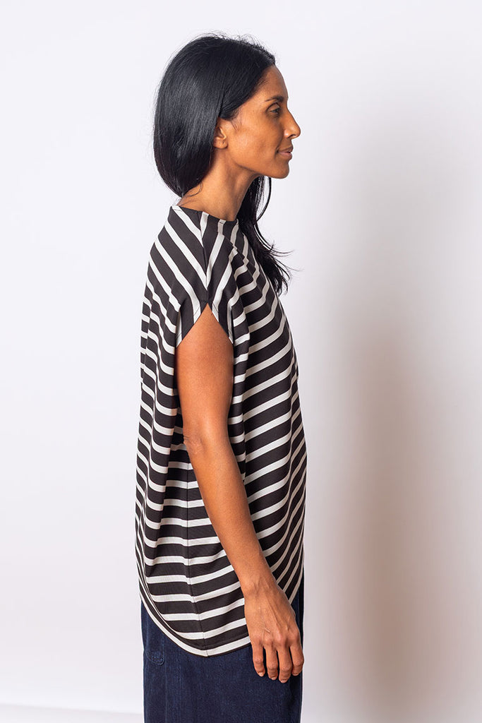 Asymmetrical Striped T-Shirt