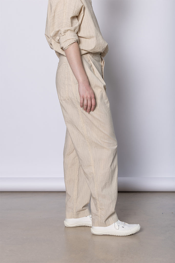 Basic Pant Wind Stripe - Natural