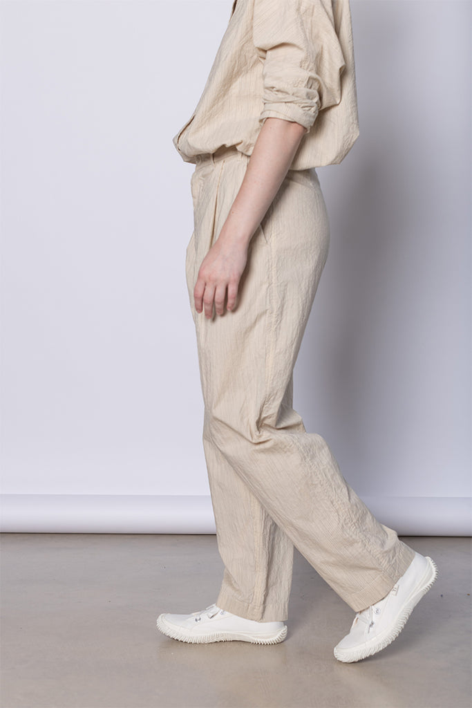 Basic Pant Wind Stripe - Natural