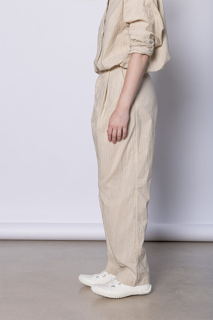 Basic Pant Wind Stripe - Natural
