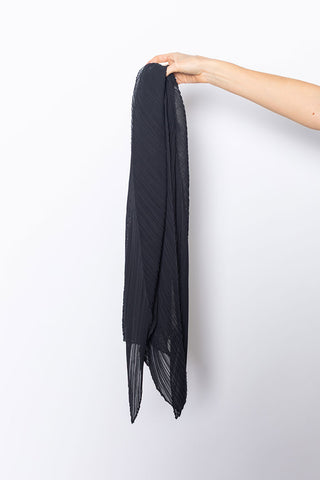 Basics Pleated Scarf - Black