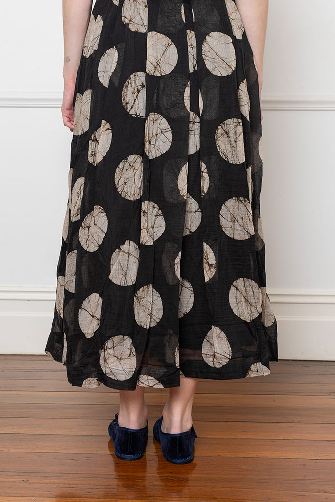 Batik Dot Pleated Skirt