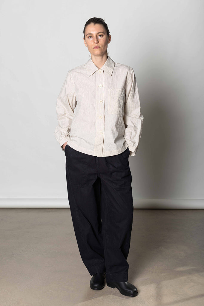 Baya Patch Pocket Stripe Shirt - Sunwashed/Blue