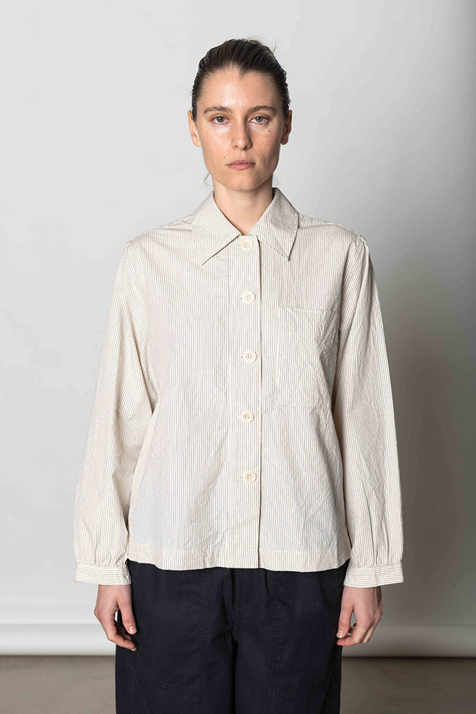 Baya Patch Pocket Stripe Shirt - Sunwashed/Blue