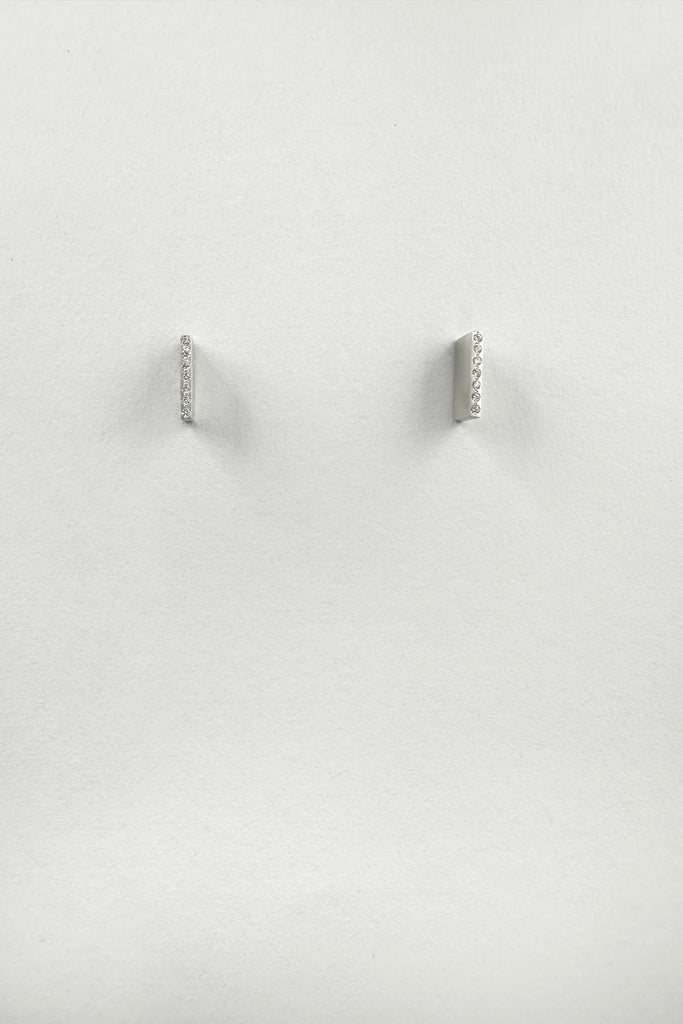 Diamond Beat Earrings - Silver