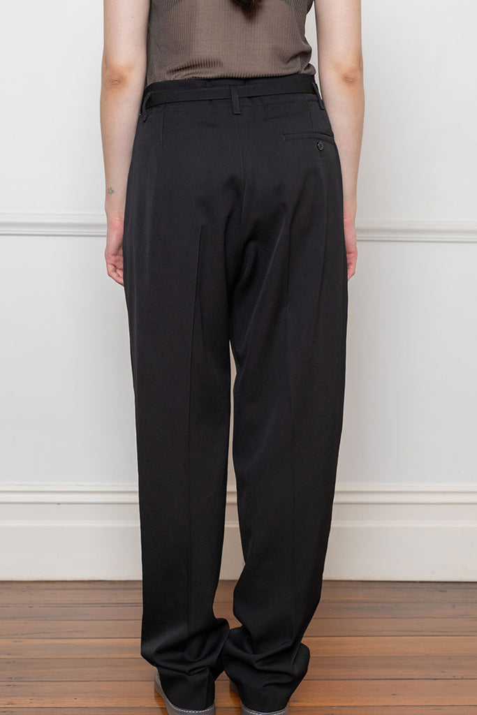 Belted Soft Tailored Pant - Black