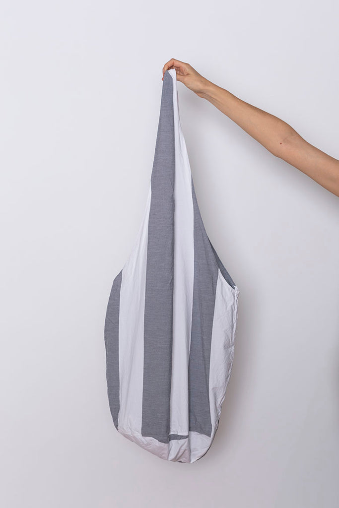 Bibi Bag Stripe - White/Grey