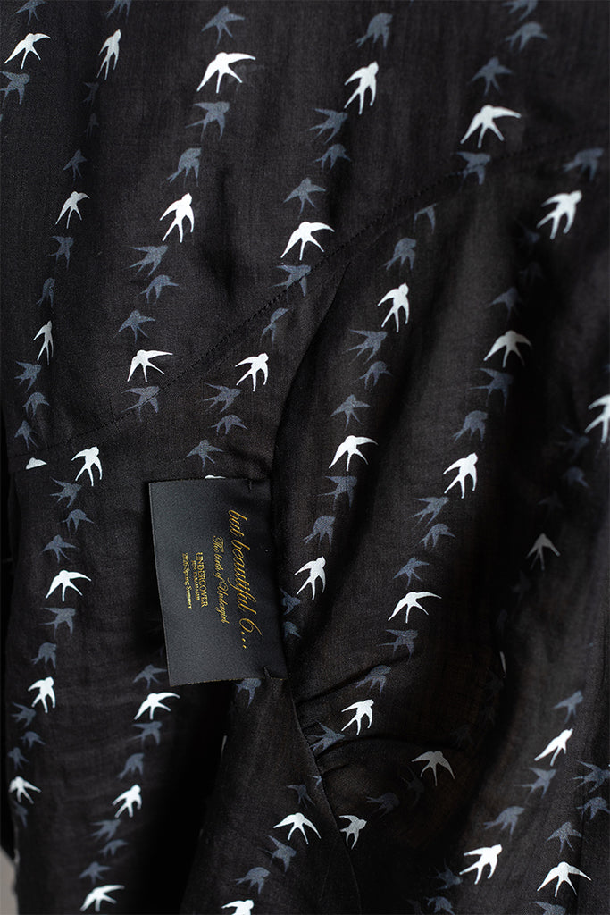 Bird Print Shirt - Black