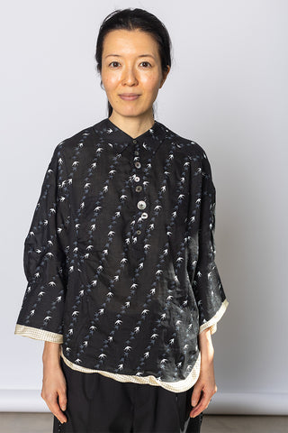Bird Print Shirt - Black