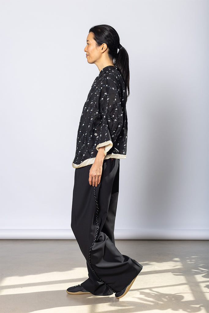 Bird Print Shirt - Black