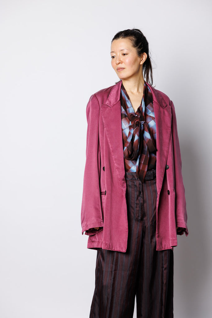Blink Overdyed Blazer - Raspberry