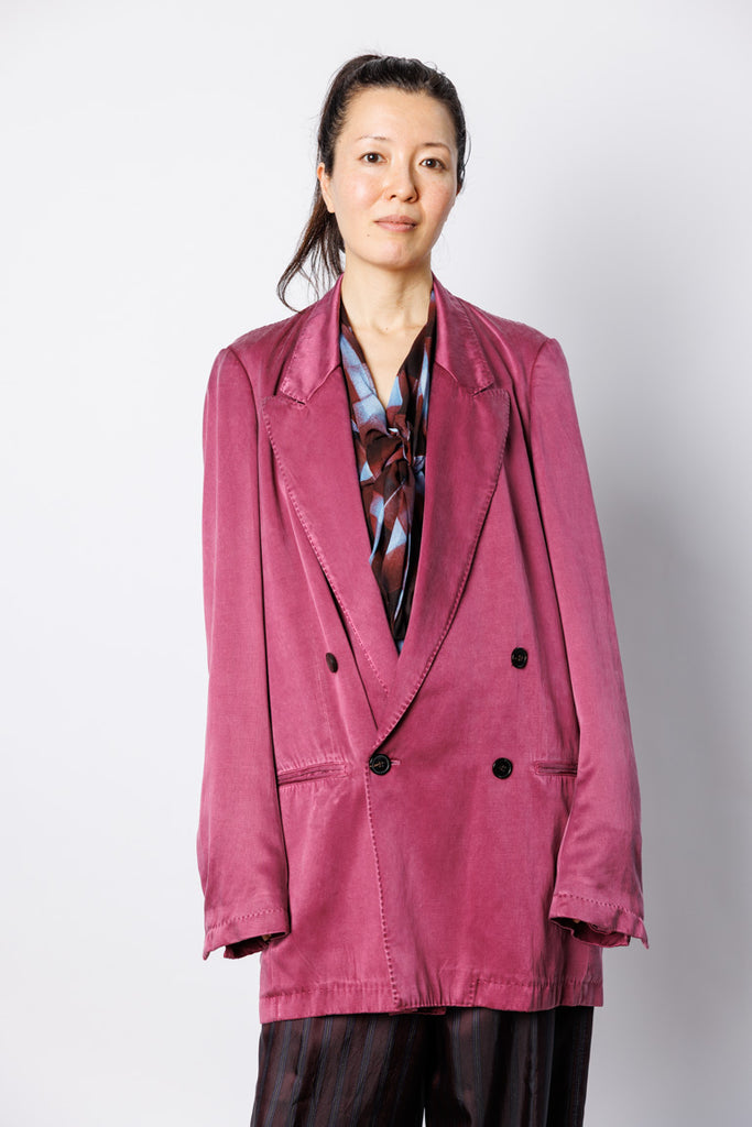 Blink Overdyed Blazer - Raspberry