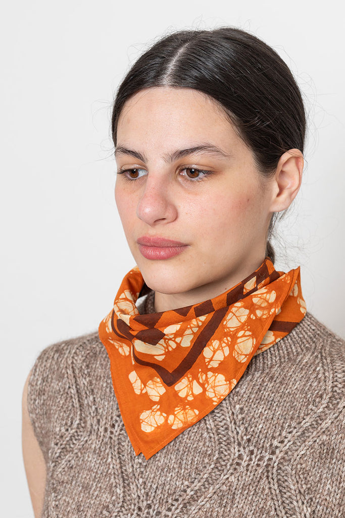 Block Print Batik Bandana - Spice