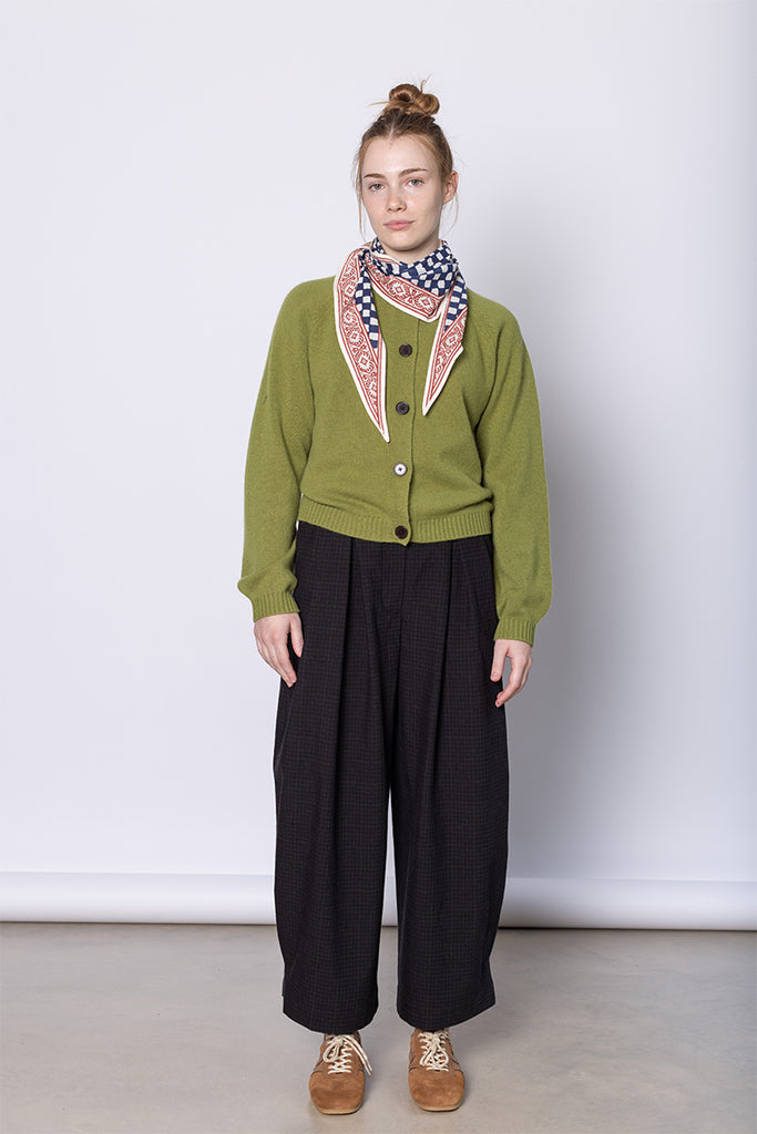 Block Print Cook Check Bandana - Provencal Blue