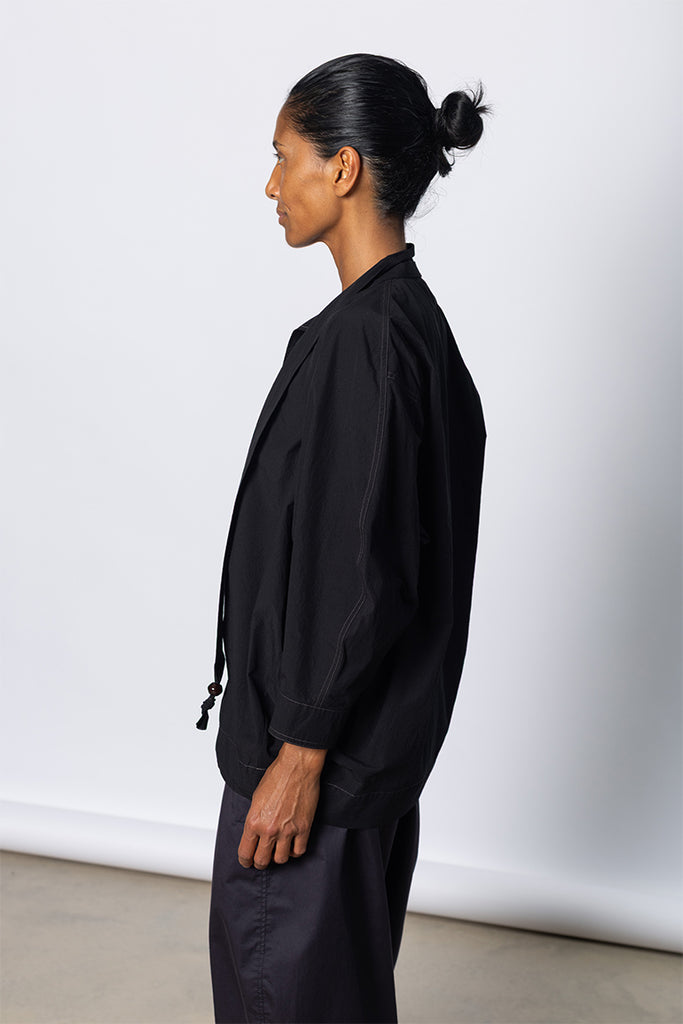 Blouse With Scarf - Black