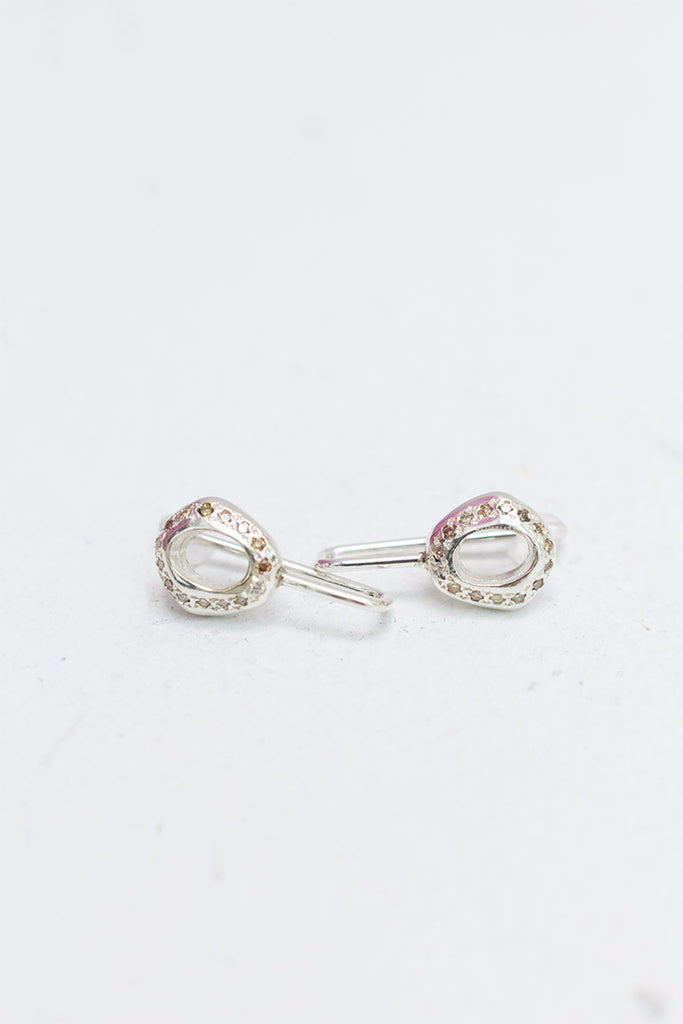 Bo Dix Earrings - Silver/Cognac