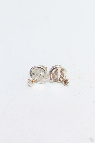 Bo Musca Earrings - Silver/Cognac