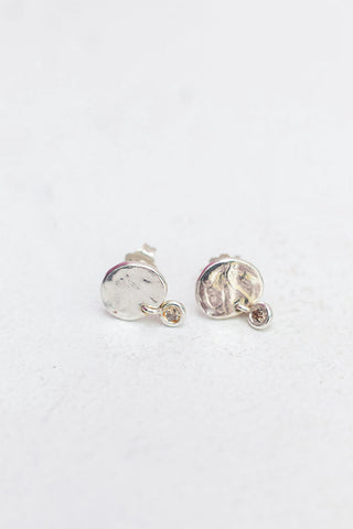 Bo Musca Earrings - Silver/Cognac