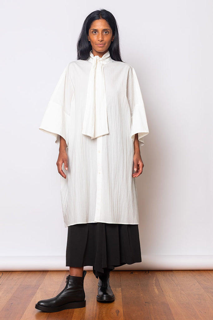 Bow Tie Big Shirt - Off White
