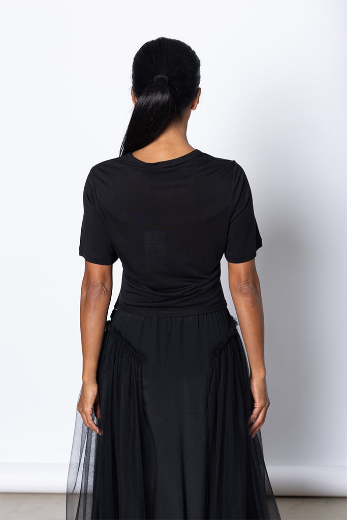 Bow Tail Easy T-Shirt - Black