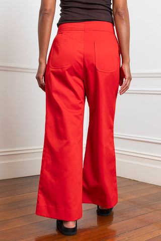 Box Cut Pant - Red