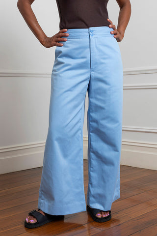 Box Cut Pant - Sky