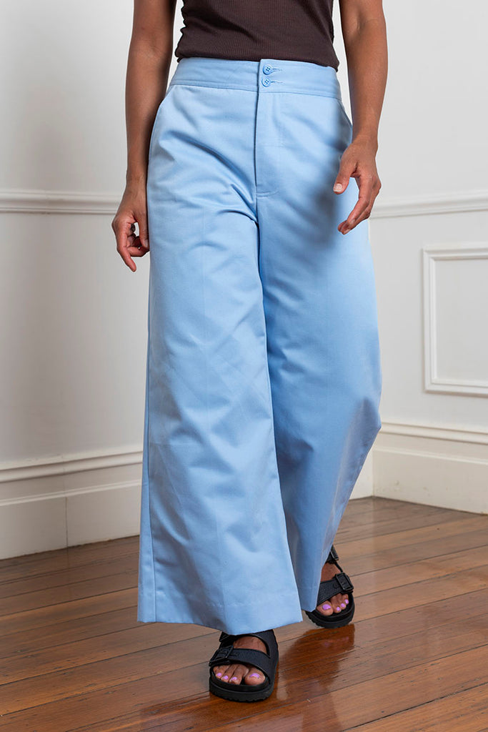 Box Cut Pant - Sky