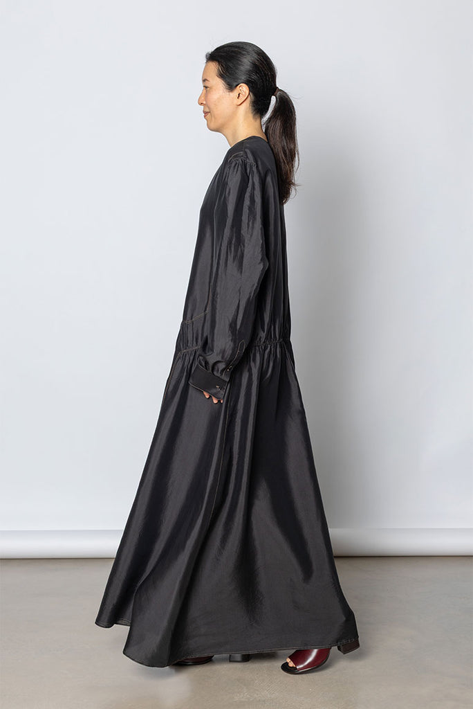 Buttoned Dress - Black