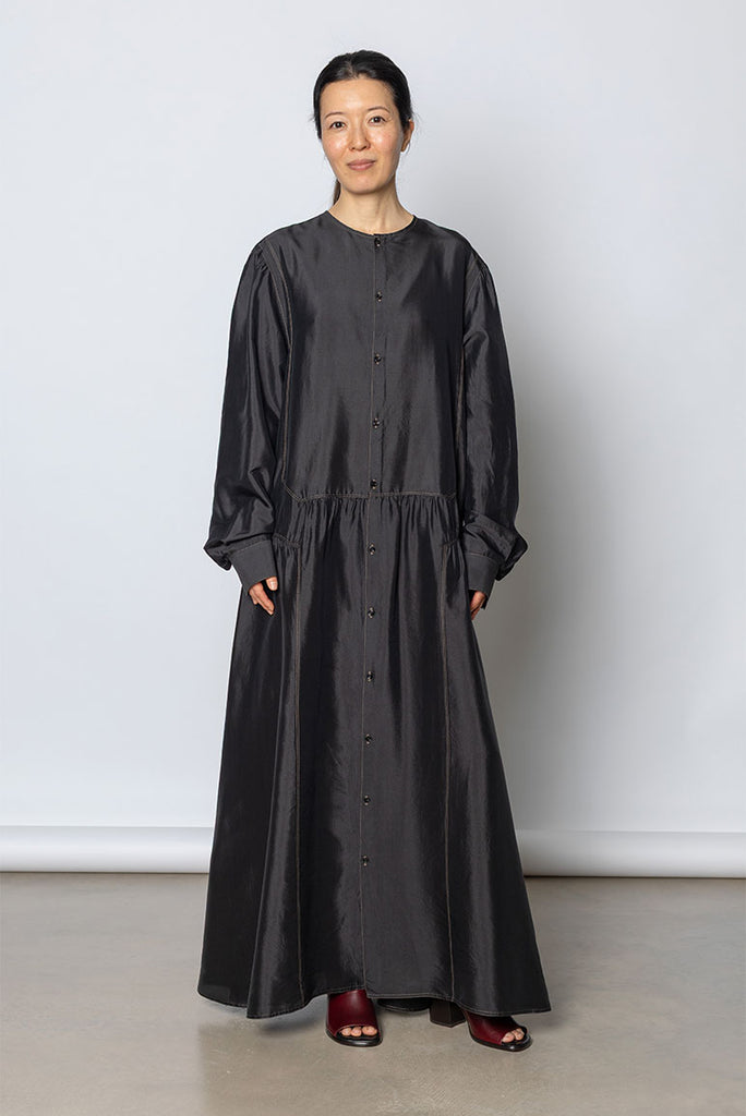 Buttoned Dress - Black