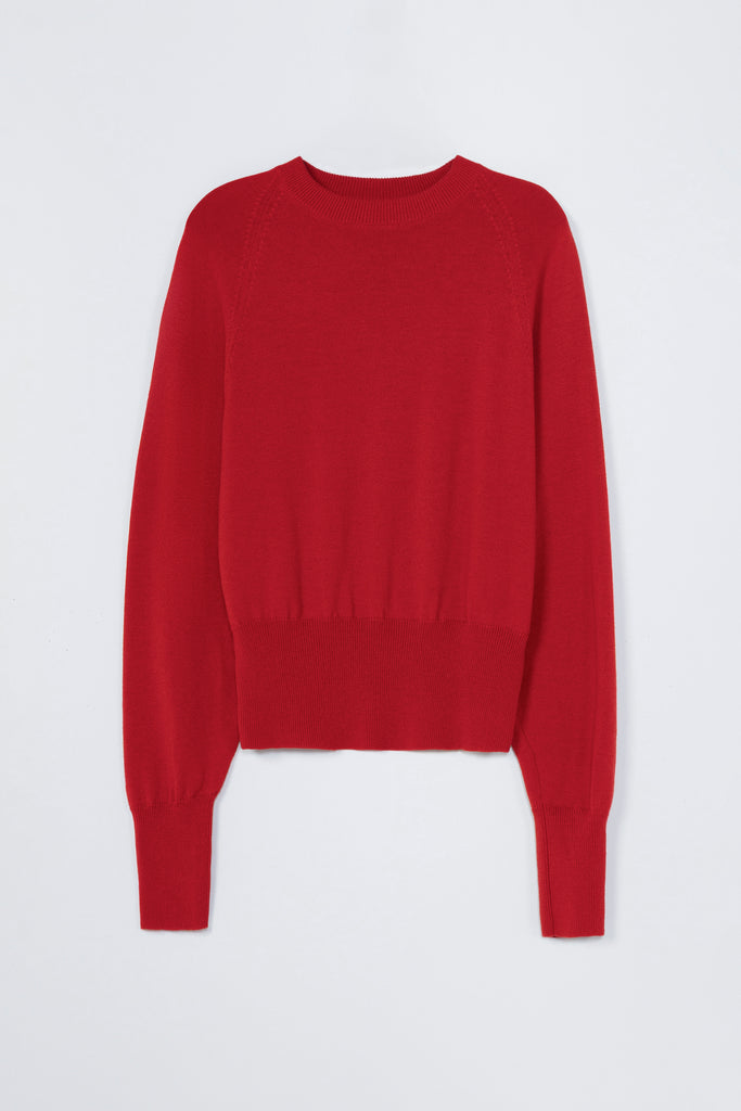 Merino Wool Sweater -  Red